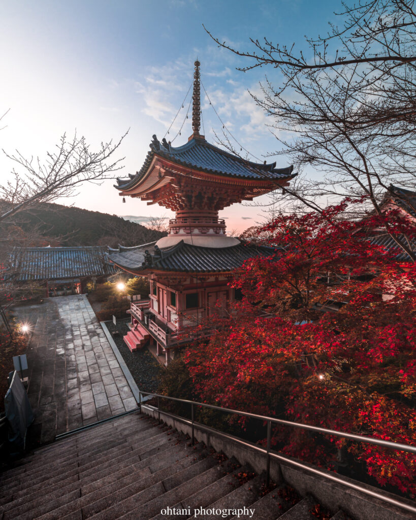 壺阪で撮影した紅葉